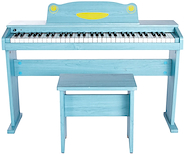 Piano electrico de niños - 61 teclas - con banqueta, auricul RINGWAY FUN1BL