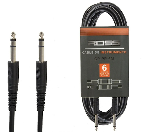 Cable|Plug-Plug|6mts|Parainstrumentos|ConectorMetalico ROSS PA CP-PP-6M - $ 6.783