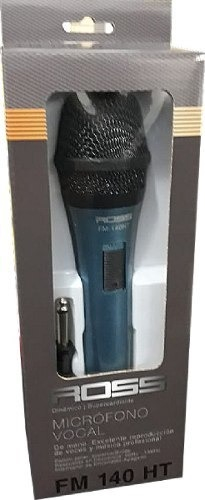 Micrófono Vocal de mano para voces Plastico. Dinámico Superc ROSS PA FM-140-HT - $ 8.636