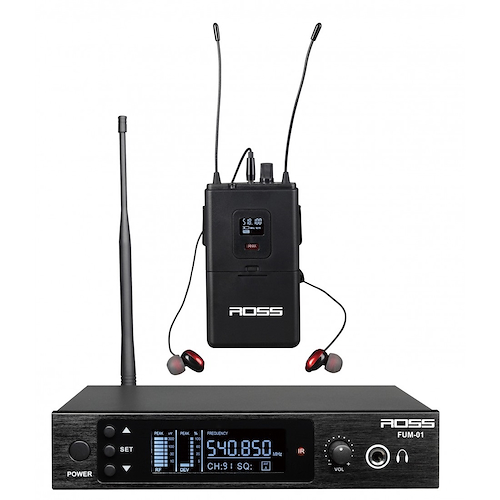 Sistema  Monitoreo  Intraural Stereo, Profesional , UHF Frec ROSS PA FUM-001 - $ 354.641