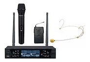 Sistema Inalámbrico Doble (mano y vincha). UHF. Cápsula alta ROSS MU-626-HS/HH