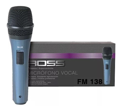 Microfono | Vocal | Dinamico | Blister |Superc | 60Hz a 14kH ROSS FM-138 V2 - $ 6.718