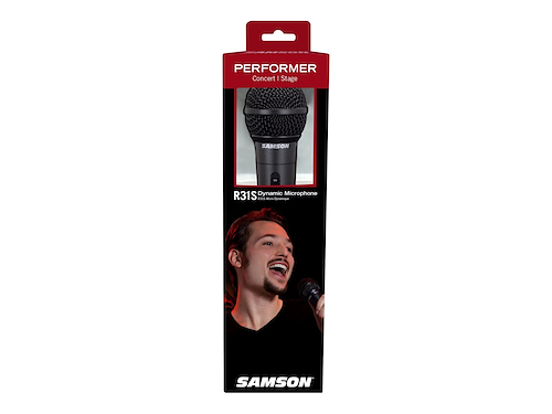 Microfono Cardiod Neodynium Mic, W/Switch Mic Clip SAMSON PERFORMER-R31S - $ 54.053