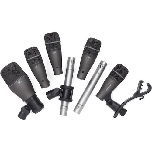Set De 7 Mics. P/ Bateria (4 Tom/Snare Q72 + 1 Drum Q71 + 2 SAMSON DK707 - $ 969.207
