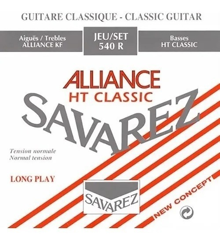 Encordado guitarra clásica NORMAL ALLIANCE-HT CLASSIC SAVAREZ 540R - $ 36.079