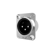 Conector | XLR-3 | Chasis | Macho| Metalico | Frente cuadrad SEETRONIC MJ3F2C