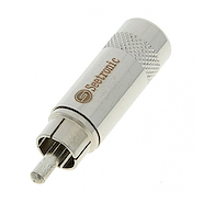 Conector | RCA | Macho |Metalico | p/cable 3.5-6.5MM |c:Crom SEETRONIC ST352