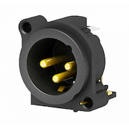 Conector | XLR-3 | Chasis | Macho| Plastico | Frente redondo SEETRONIC SCBDM3-V