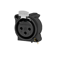 Conector | XLR-3 | Chasis | Hembra | Plastico | Frente redon SEETRONIC SCBDF3-V