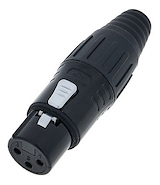 Conector Xlr-3 (Hembra) Negro, Contactos Enchapados En Oro SEETRONIC SC3FXX-BG