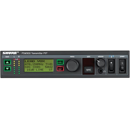 PSM900 | Transmisor Inalambrico | Monitor Intraural (1 P9T) SHURE P9T-K1 - $ 1.381.726