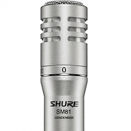 Microfono Condenser Unidireccional, Cardioide Ideal P/ Plato SHURE SM81-LC
