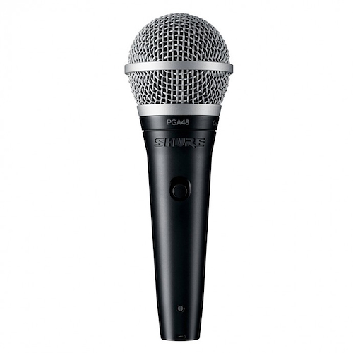 HANDHELD MIC W/15FT 1/4' TO XLR CABLE SHURE PGA48-QTR - $ 93.140