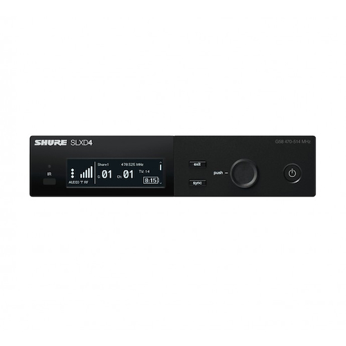 Receptor Inalambrico Digital SLXD  | UHF (470-514 MHz) | Fre SHURE SLXD4AR-G58 - $ 1.054.052
