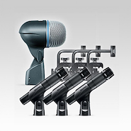 Kit de mic p/ Bateria (3xSM57+Beta 52A+3 clamps) SHURE DMK57-52