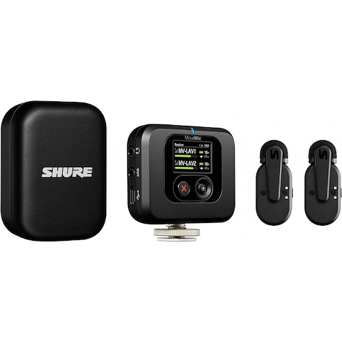 Sistema Inalámbrico Receptor + (2) Transmisores de solapa | SHURE MV-TWO-KIT-Z7 - $ 1.159.615