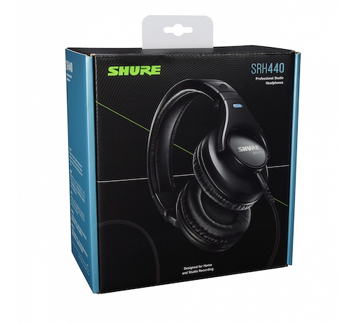 Auricular Estudio Profesional, 105db,44Oh, 10Hz-22kHz, 500mW SHURE SRH440 - $ 195.454