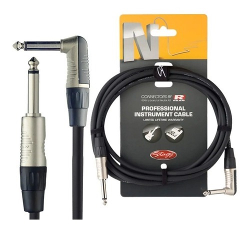 Cable Plug Angular-Plug Profesional - 6 Mts. STAGG NGC6PLR - $ 27.443