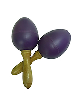 Huevos Maracas Mango Corto (Par) Color Púrpura - 25 Gramos - STAGG SEGMS