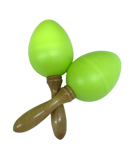 Huevos Maracas Mango Corto (Par) Color Verde - 35 Gramos - B STAGG SEGMS - $ 4.801