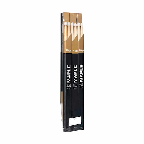 Palillos maple series 5a punta de nylon STAGG SM5AN PACK X 6 - $ 32.606