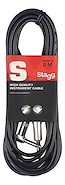 Cable PLUG ANGULAR-PLUG standard 6mm. - 6 mts. DLX STAGG SGC6PLDL
