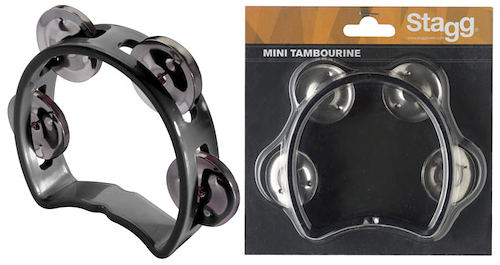 Aro de percusión 4 sonajas - COLOR NEGRO STAGG TABMINIBK - $ 8.408