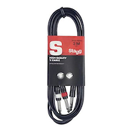 CABLE STAGG PLUG-A DOS PLUG 3mts STAGG SYC3P2PE