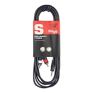 CABLE STAGG RCA-MINIPLUG 3mts STAGG SYC3MPSB2CM