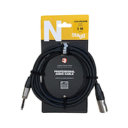 Cable CANON MACHO PLUG STEREO  6 mm - 3 mts. STAGG NAC3PSXMR