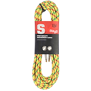 CABLE STAGG DE TELA PLUG-PLUG 6mts COLOR AMARILLO STAGG SGC6VTYL