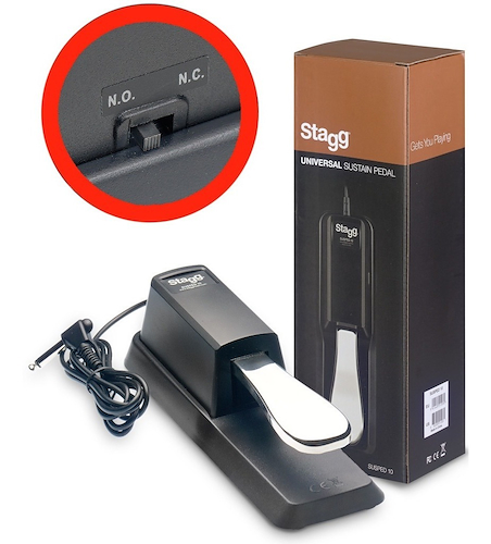 PEDAL DE SUSTAIN STAGG TIPO PIANO-CAMBIO DE POLARIDAD STAGG SUSPED10 - $ 23.320