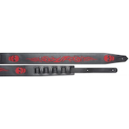 Correa De Cuero Calavera Y Bordados Rojos - Color Negro STAGG SLL20BLK