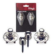 Boton Y Traba Para Correa De Guitarra X 2 Unidades Color Cro STAGG SSL1CR