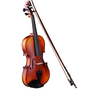 Viola Macizo Tapa Pino Carved, Fondo Maple Carved Clavijas D STRADELLA MV1014A