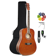 Pack | Guitarra Acustica | Cuerpo 3/4 Dreathnoght | Funda-Af SX SD103KBR