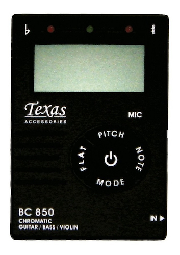 Afinador Digital Cromatico, Display LCD TEXAS BC-850 - $ 8.457