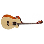 "Guitarra Electroacústica | Cutaway | 5 bandas EQ | Afinador TEXAS AG10-LC5-NAT TEX