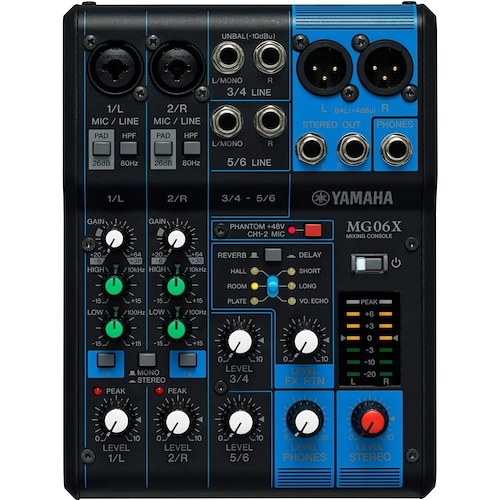 CONSOLAS ANALÓGICAS Y EFECTOS 6 canales: 2 mic + 6 de línea YAMAHA MG06X - $ 303.666