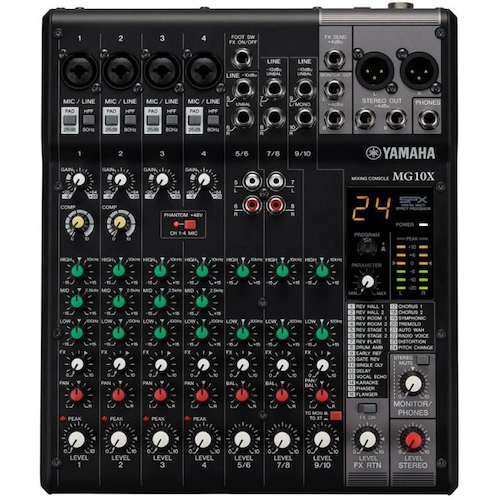 10 canales: 4 mic + 10 line input (4 mono + 3 stereos) 1 bus YAMAHA MG10XCV - $ 482.898