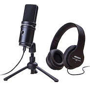 Pack Podcast | Mic condenser USB ZDM-2 - Supercardioide - XL ZOOM PRO ZUM-2PMP