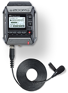 Grabador de campo | 2 canales | Con Microfono corbatero LMF- ZOOM PRO F1-LP