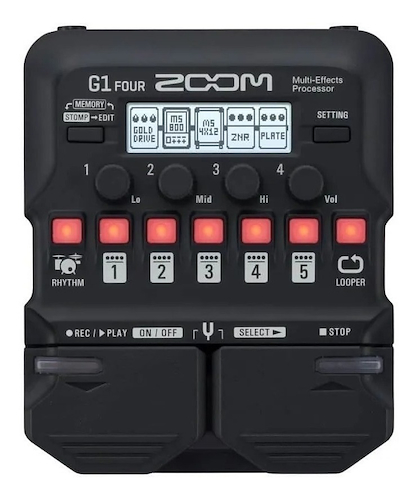 Pedalera Multiefecto | Para Guitarra | 70 efect | Efec simul ZOOM G1 FOUR + Fuente - $ 213.787