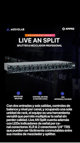 AUDIOLAB LIVE AN SPLIT Splitter & mezclador profesional