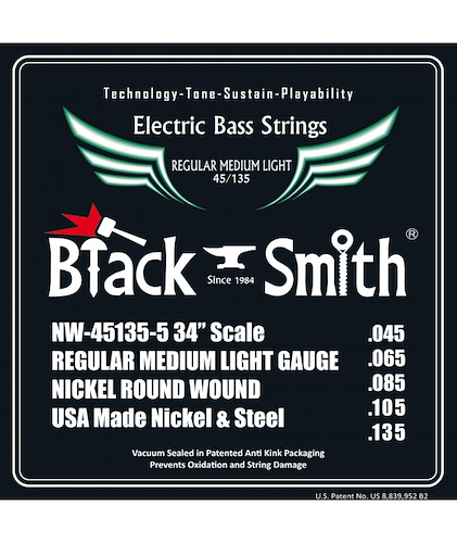 BLACKSMITH NW45135-5 Cuerdas NICKEL ROUND WOUND