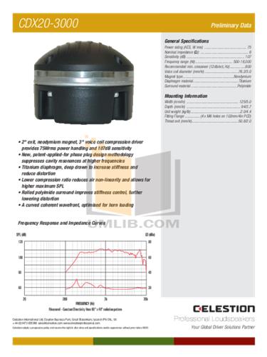 CELESTION CDX20-3000