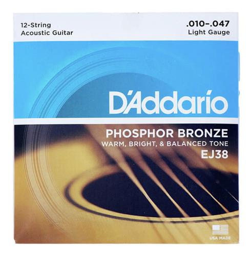 DADDARIO Strings EJ38 Light 12 Cuerdas 10-47