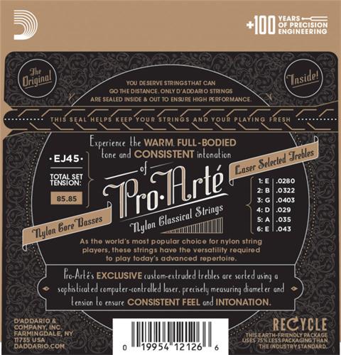 DADDARIO Strings EJ45 Tension Normal Plateadas