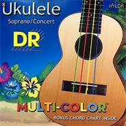 DR DR1UK Encordado Ukelele Soprano/Concert Multicolor