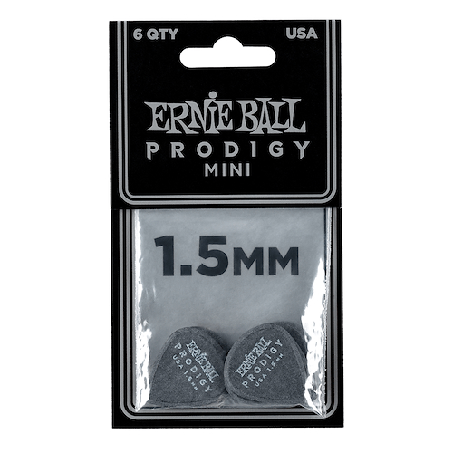 ERNIE BALL P09200 1.5MM BLACK MINI PRODIGY PICKS 6-PACK